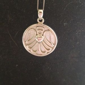 Silver and opal angel pendant/necklace